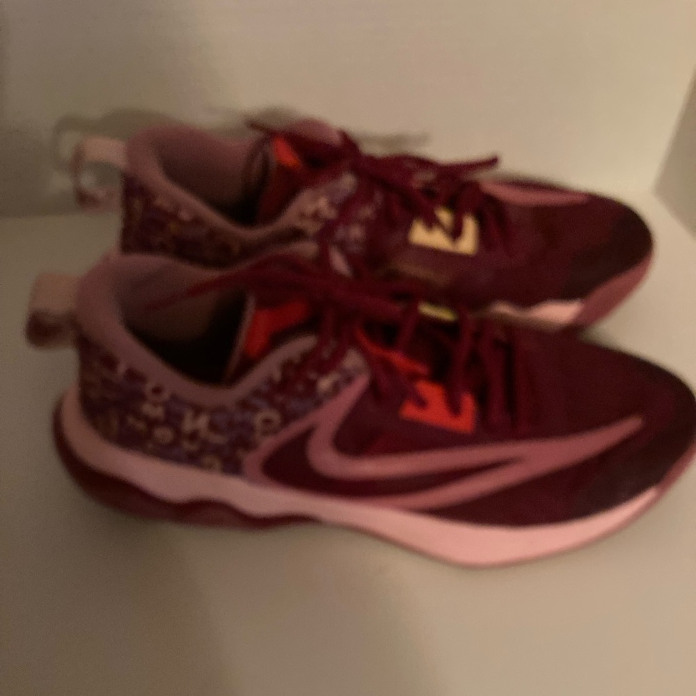 Pink and Red Sneakers
